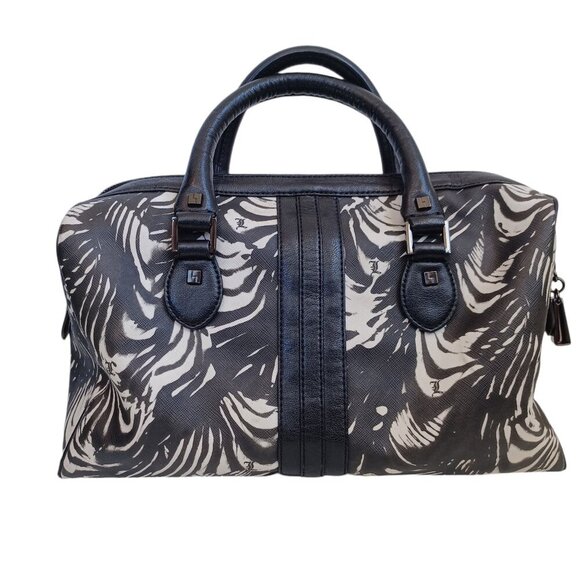 L.A.M.B. Bag by Gwen Stefani Black White Satchel Handbag Purse Luxury Designer - Picture 14 of 15